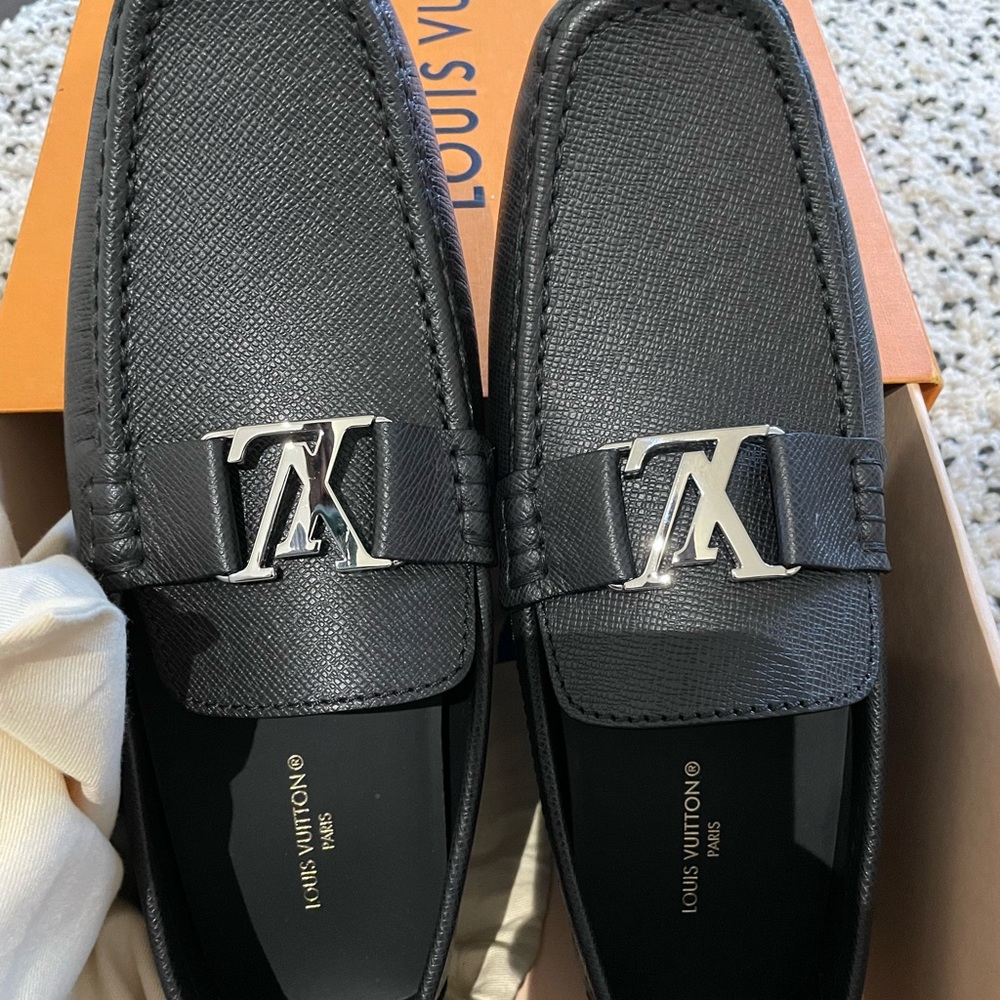 Louis Vuitton Men's Monte Carlo Moccasin Loafers Leather Black NEW 10 LV/11 US